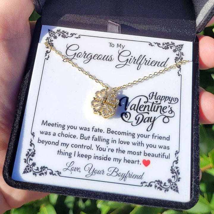 To My Gorgeous Girlfriend - Meeting You Was Fate Valentines Magnetic Necklace