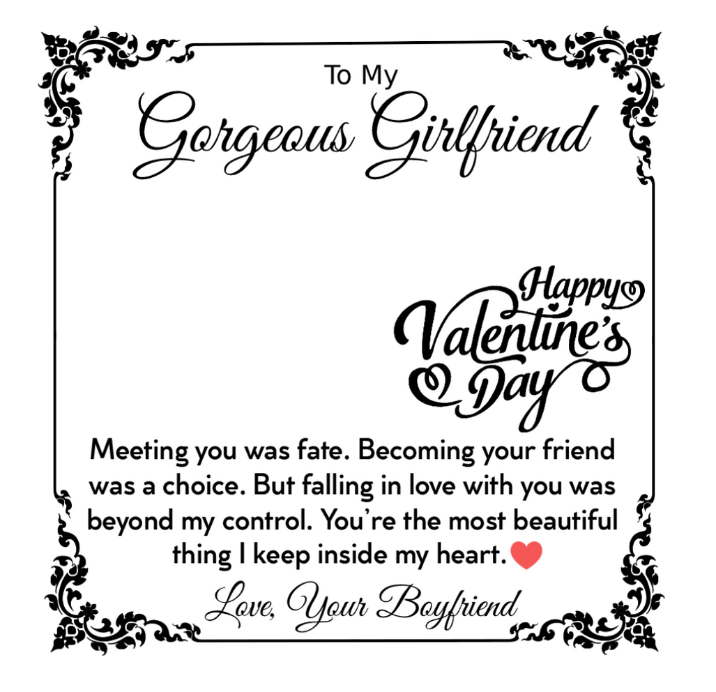 To My Gorgeous Girlfriend - Meeting You Was Fate Valentines Magnetic Necklace