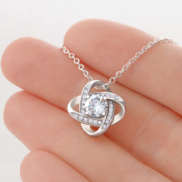 My Beautiful Wife - Here Is My Heart Love Knot Necklace