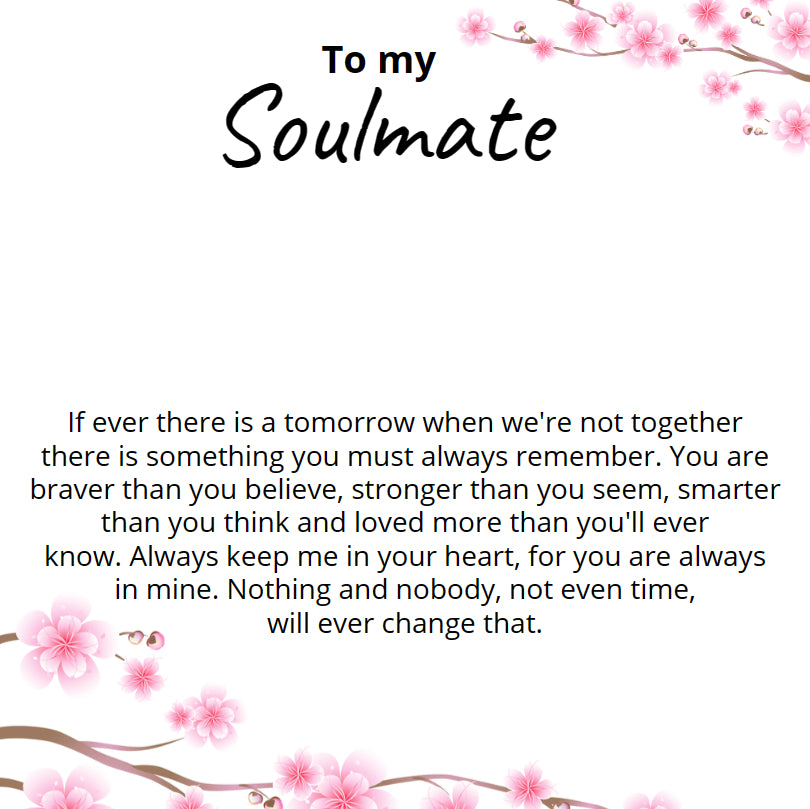 To My Soulmate - Nothing and nobody - Loveknot Necklace