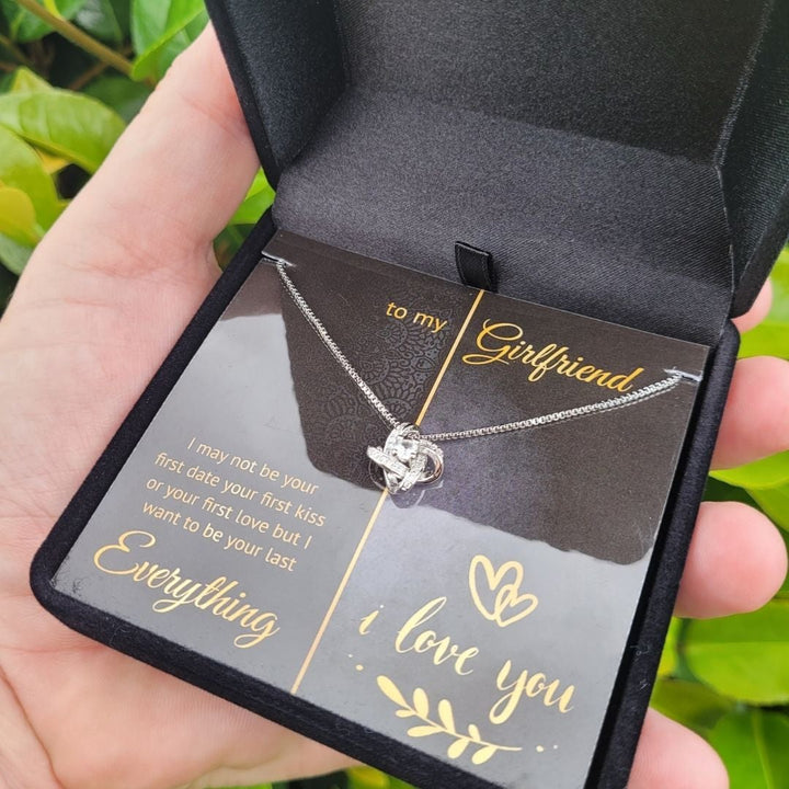 To My Girlfriend, Wife, Fiancée or Soulmate - Your Last Everything - Love Knot Necklace