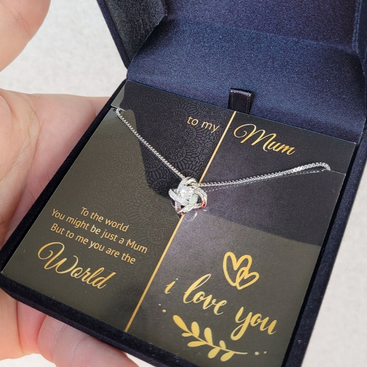 To My Mum - World - Mother's Day Love Knot Necklace