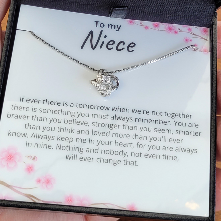 To My Niece - Nothing and nobody - Loveknot Necklace