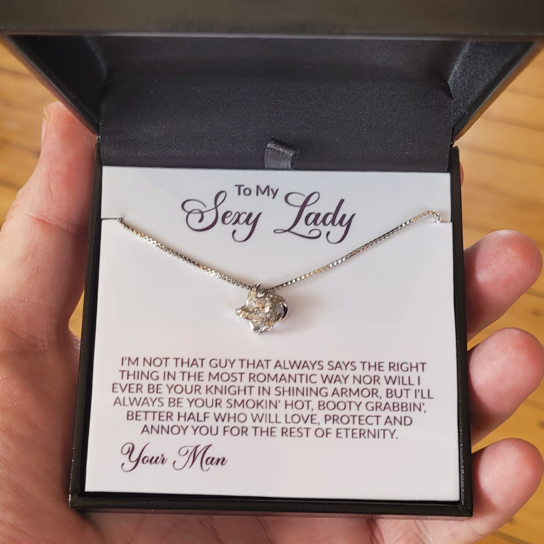 To My Sexy Lady - Rest Of Eternity - Love Knot Necklace