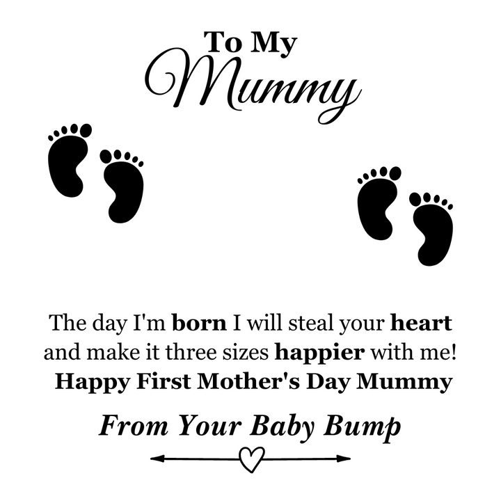 To My Mummy - From Your Baby Bump - Happy Mother's Day Loveknot Necklace