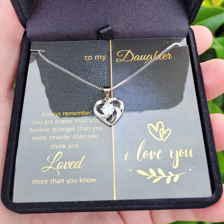 To My Daughter - Always Remember - Heart Necklace