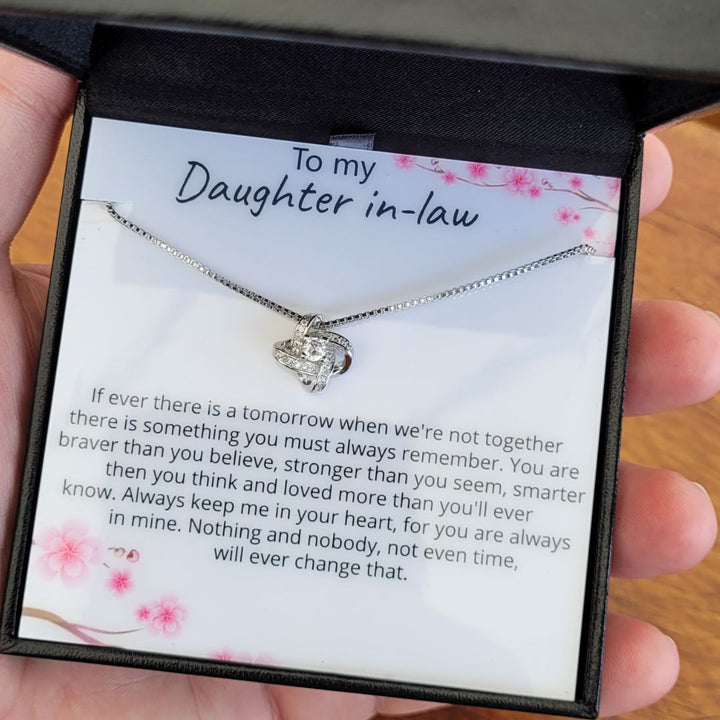 To My Daughter in Law - Nothing and nobody - Loveknot Necklace